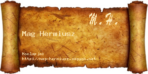 Mag Hermiusz névjegykártya
